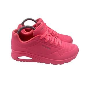 Skechers Street UNO Stand on Air Shoes Comfort Pink Coral Womens 9.5